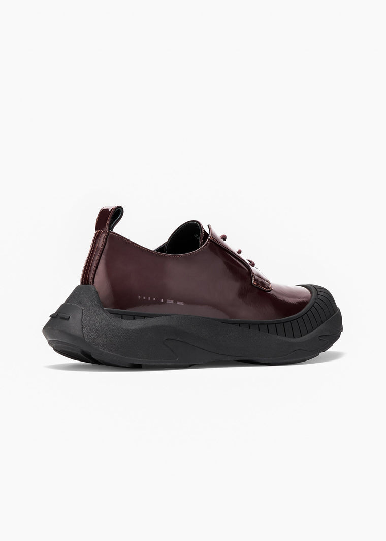 HIDDEN WHITE ASHER LEATHER OXFORD SHOES-BURGUNDY