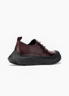 HIDDEN WHITE ASHER LEATHER OXFORD SHOES-BURGUNDY
