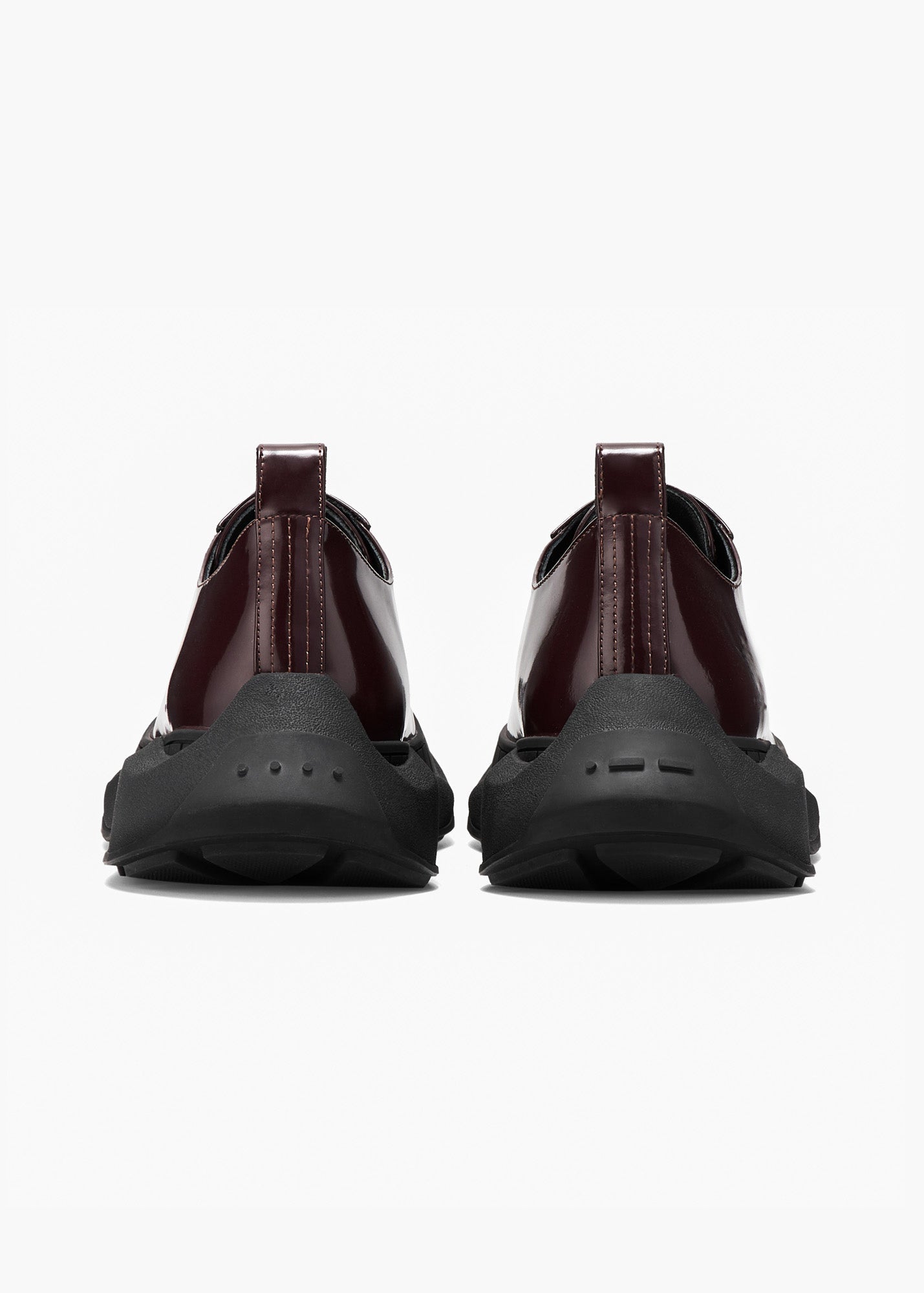 HIDDEN WHITE ASHER LEATHER OXFORD SHOES-BURGUNDY