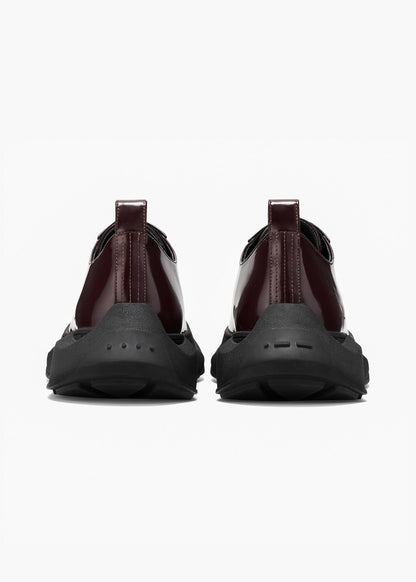 HIDDEN WHITE ASHER LEATHER OXFORD SHOES-BURGUNDY