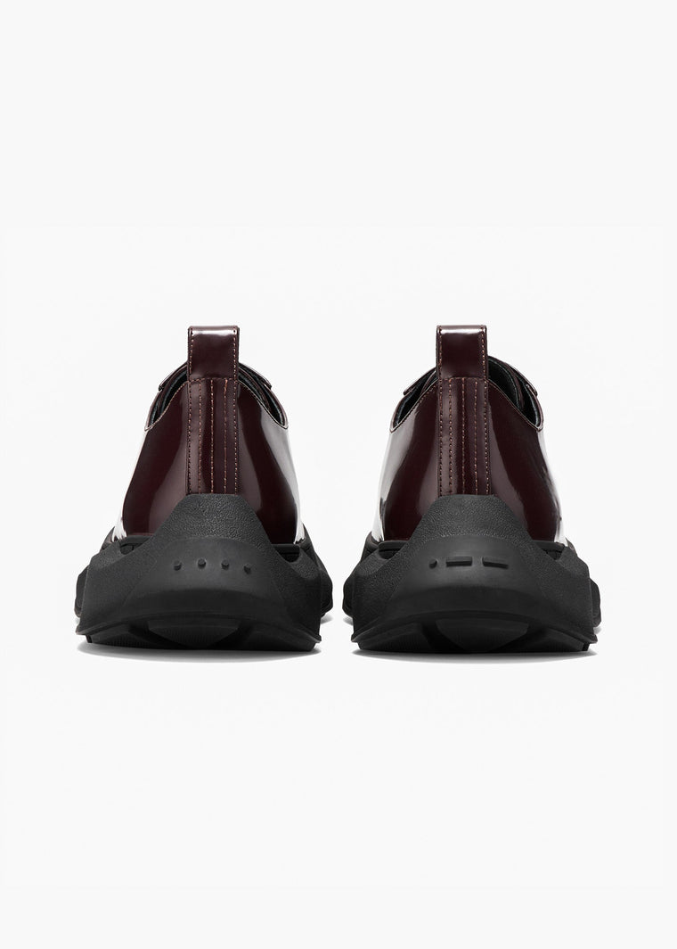 HIDDEN WHITE ASHER LEATHER OXFORD SHOES-BURGUNDY