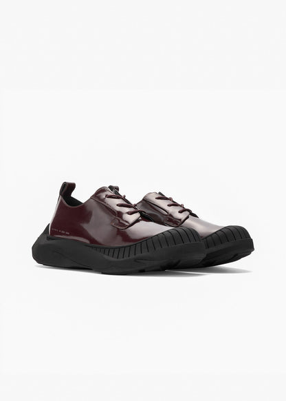 HIDDEN WHITE ASHER LEATHER OXFORD SHOES-BURGUNDY