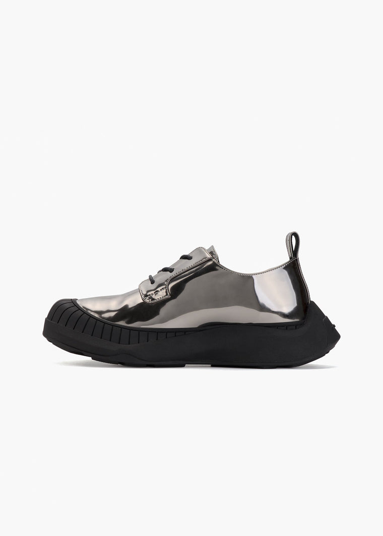 HIDDEN WHITE ASHER LEATHER OXFORD SHOES-GUNMETAL