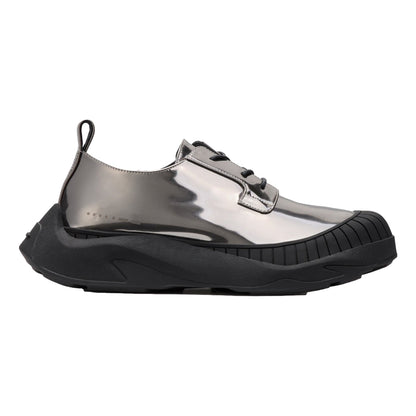 HIDDEN WHITE ASHER LEATHER OXFORD SHOES-GUNMETAL