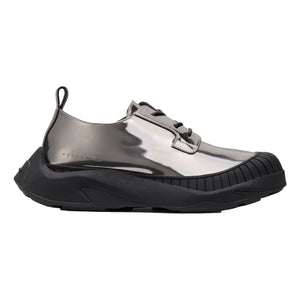 HIDDEN WHITE ASHER LEATHER OXFORD SHOES-GUNMETAL
