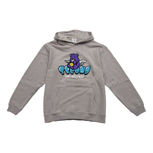 2ND CLOSET BABY ANGEL BEAR APPLIQUE HOODIES-GREY