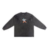 2ND CLOSET "BACK TO HELL" GOKU WASHED LS T-SHIRT-BLACK