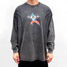 2ND CLOSET "BACK TO HELL" GOKU WASHED LS T-SHIRT-BLACK