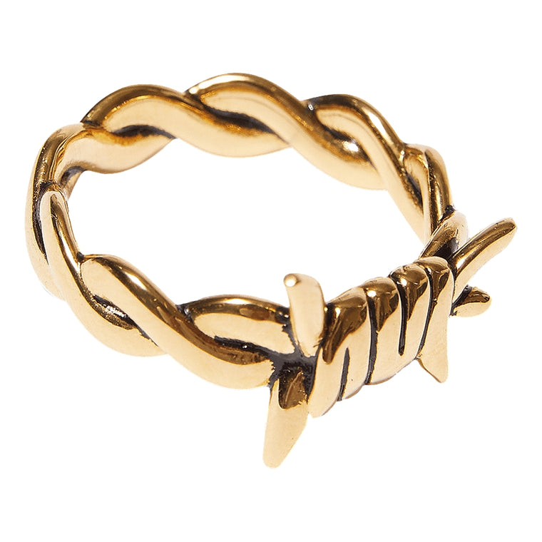 HUF BARBED WIRE RING-GOLD