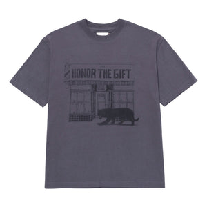 HONOR THE GIFT BARBERSHOP T-SHIRT-GREY