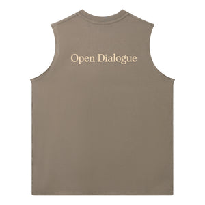 OPEN DIALOGUE BASIC VEST-BROWN