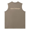 OPEN DIALOGUE BASIC VEST-BROWN