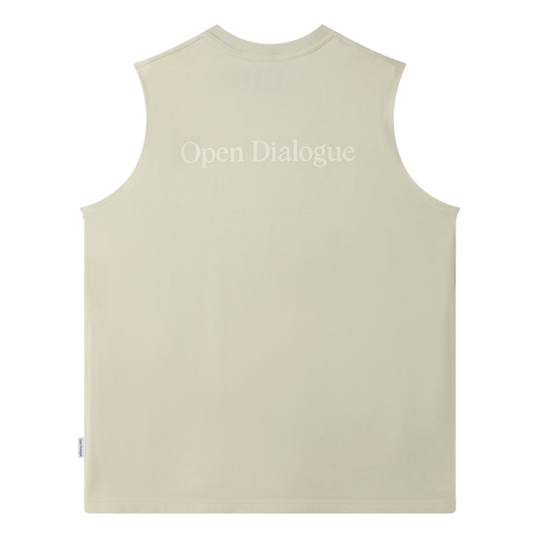 OPEN DIALOGUE BASIC VEST-CREAM