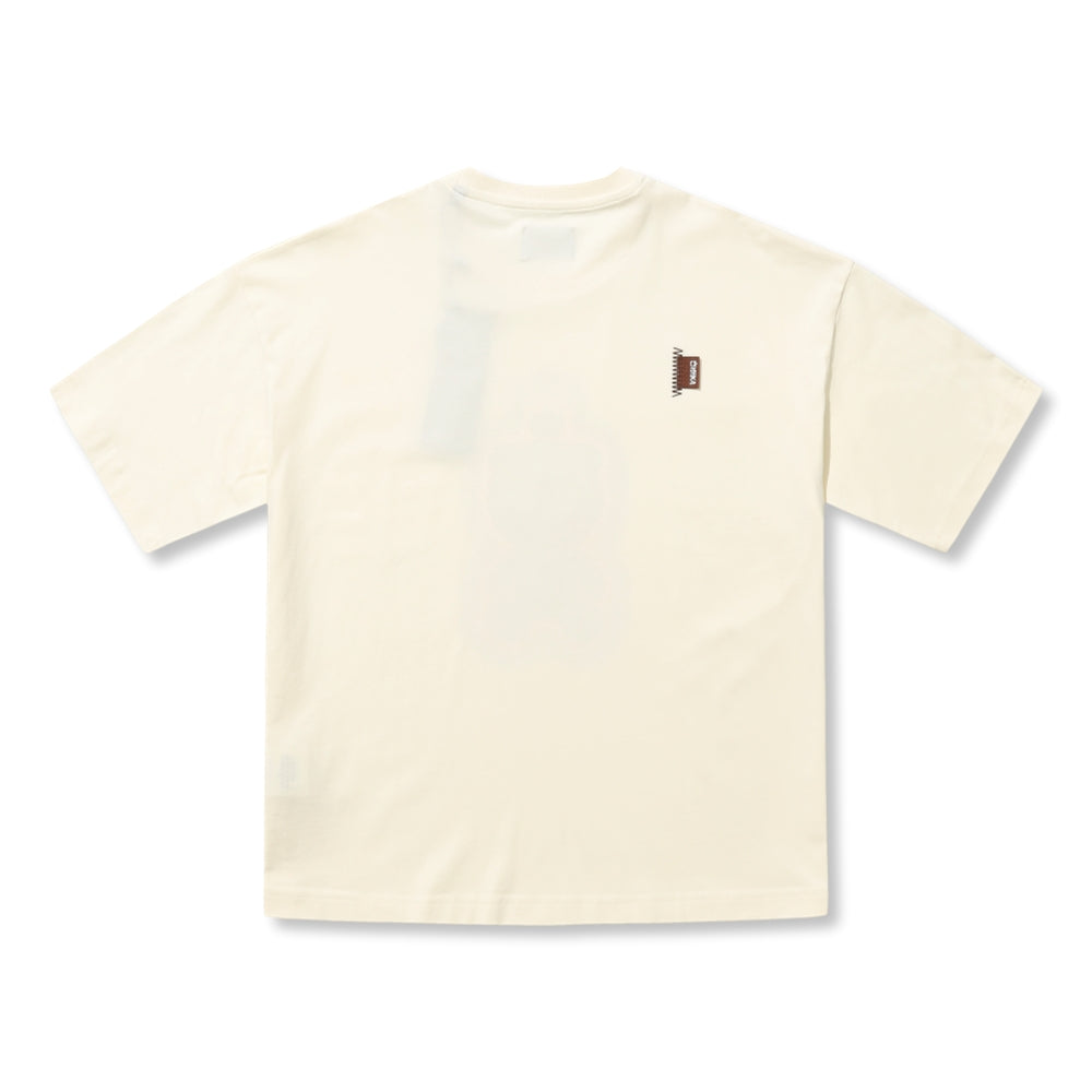 MISHKA W BEAR PRINTED T-SHIRT-CREAM