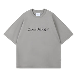 OPEN DIALOGUE BIG LOGO TEE-GREY