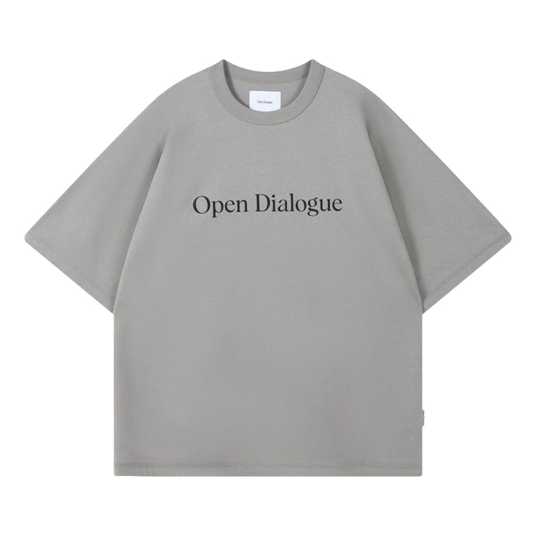 OPEN DIALOGUE BIG LOGO TEE-GREY