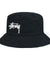 STUSSY BIG STOCK BUCKET HAT-BLACK