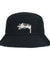 STUSSY BIG STOCK BUCKET HAT-BLACK
