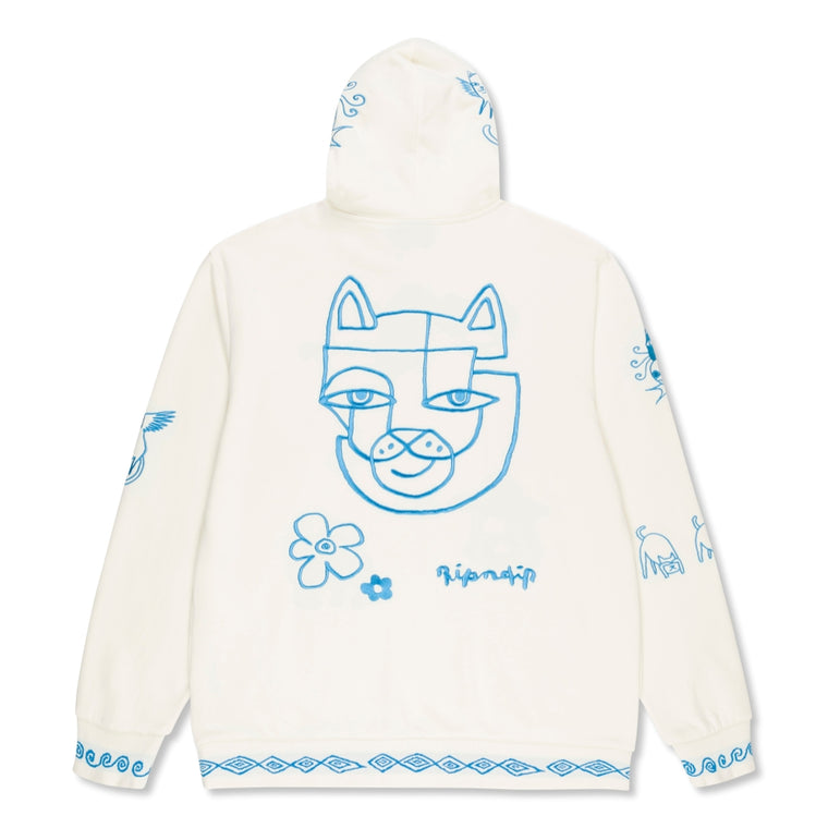 RIPNDIP BLONDED HOODIE-WHITE