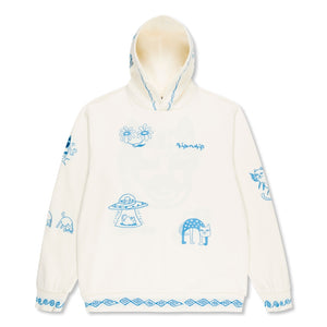 RIPNDIP BLONDED HOODIE-WHITE