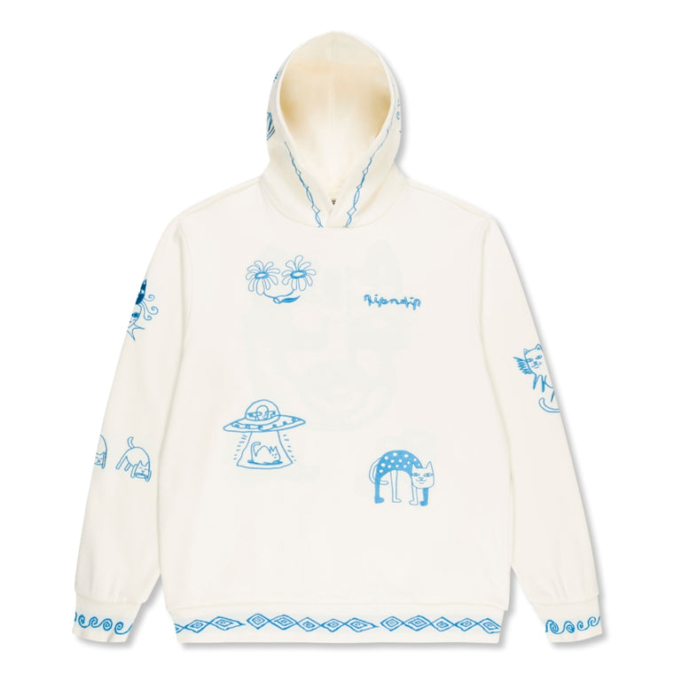 RIPNDIP BLONDED HOODIE-WHITE