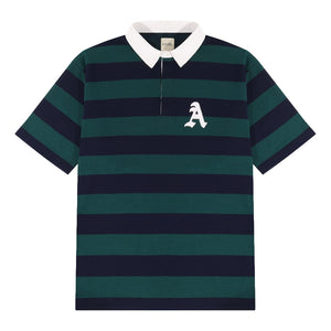A[S]USL BORDER POLO SHIRT-GREEN STRIPES