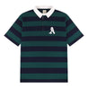 A[S]USL BORDER POLO SHIRT-GREEN STRIPES