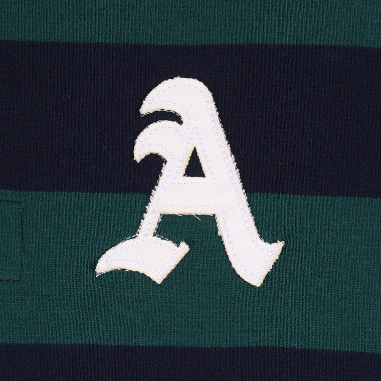 A[S]USL BORDER POLO SHIRT-GREEN STRIPES
