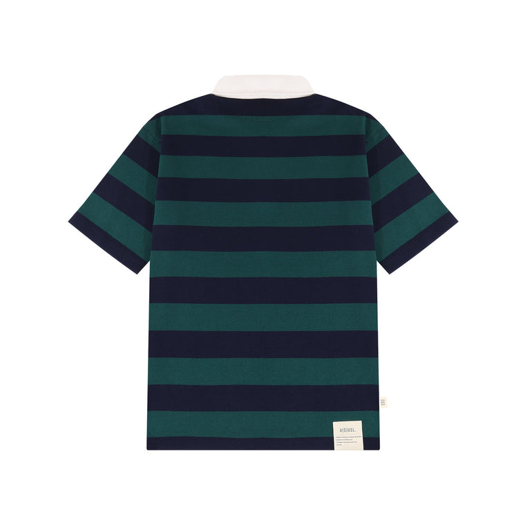 A[S]USL BORDER POLO SHIRT-GREEN STRIPES