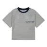 NEUTRAL SOCIETY BORDER TEE-WHITE STRIPES