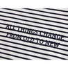 NEUTRAL SOCIETY BORDER TEE-WHITE STRIPES