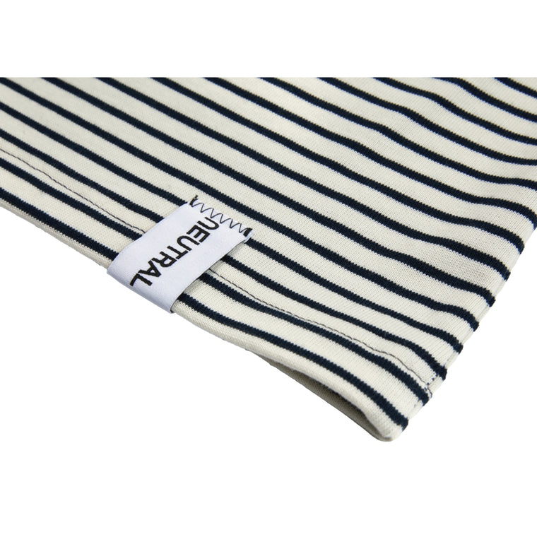 NEUTRAL SOCIETY BORDER TEE-WHITE STRIPES