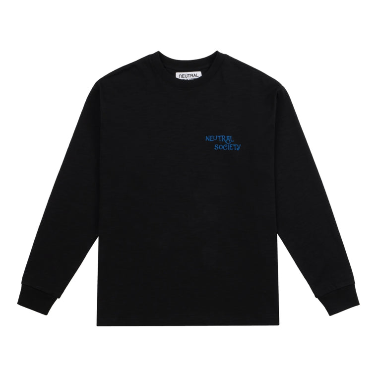 NEUTRAL SOCIETY BOREDOM LS TEE-BLACK