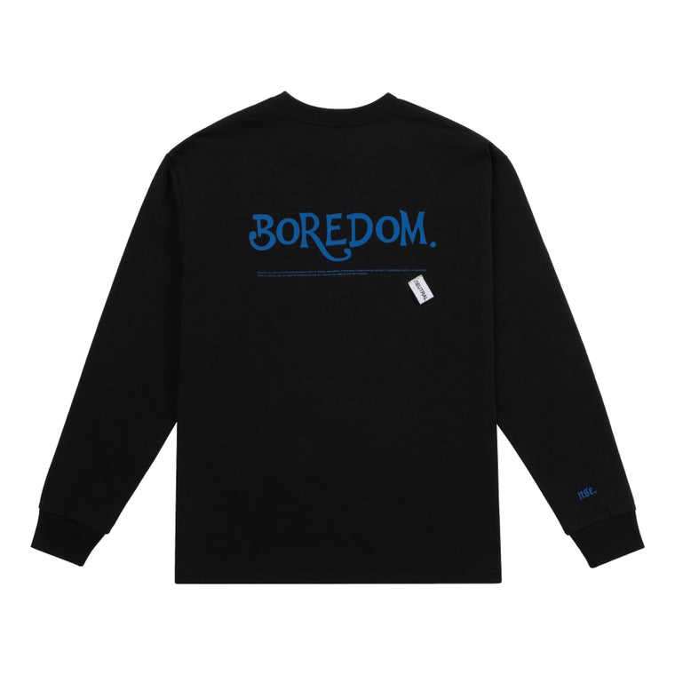 NEUTRAL SOCIETY BOREDOM LS TEE-BLACK