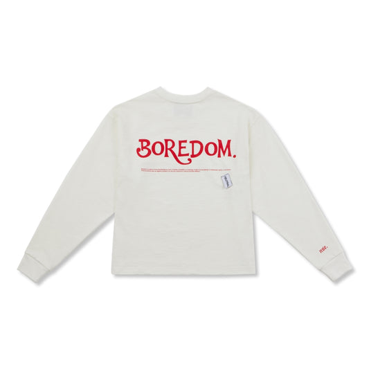 NEUTRAL SOCIETY BOREDOM LS TEE-WHITE