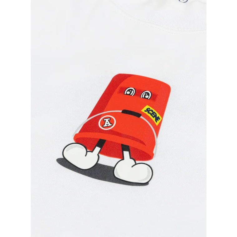 SCENE BY ICE FIRE BOX SET - RED A BUCKET LONG TEE-WHITE