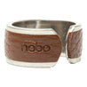 HOBO BRASS RING WITH SHRINK LEATHER-BROWN