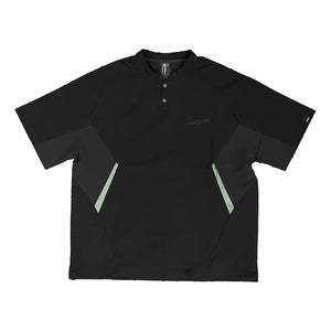 IP-AXIS BREATHABLE TAILORED STAND-COLLAR T-SHIRT-BLACK
