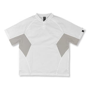 IP-AXIS BREATHABLE TAILORED STAND-COLLAR T-SHIRT-GREY