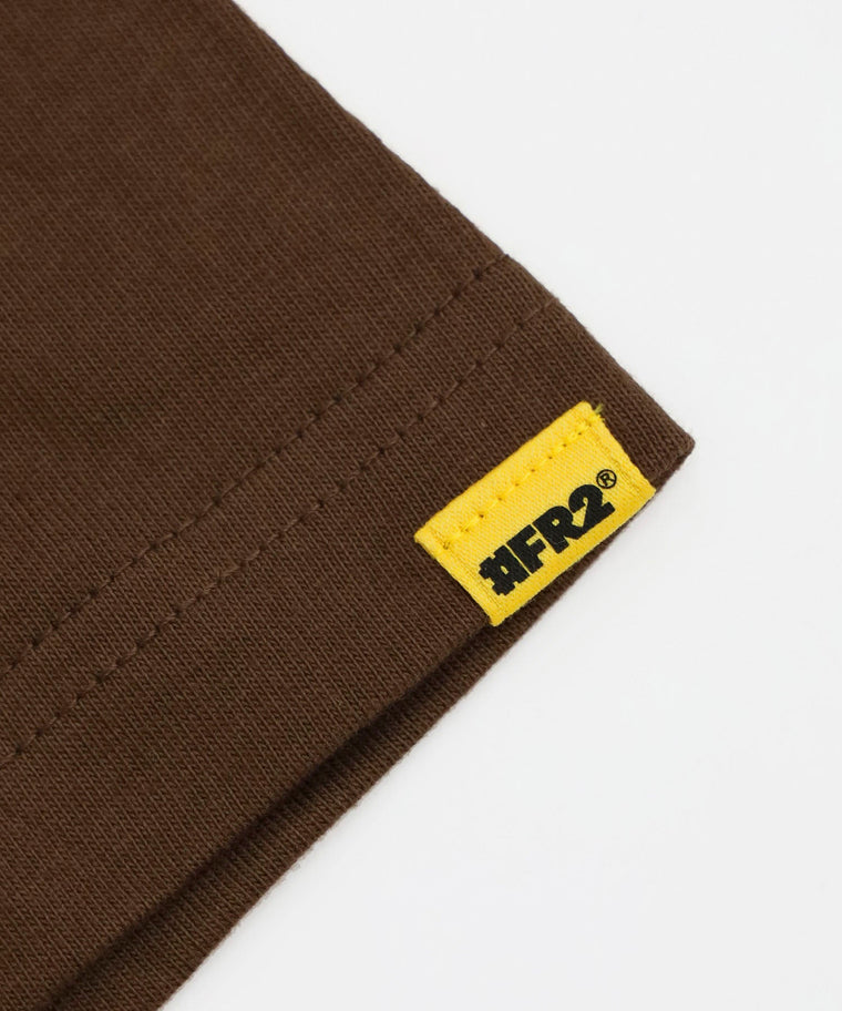 #FR2 FXXKING RABBITS LOGO T-SHIRT-BROWN