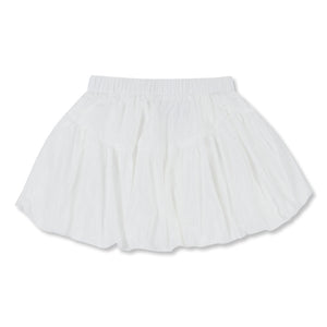 NEUTRAL SOCIETY BUBBLE MINI SKIRT-WHITE