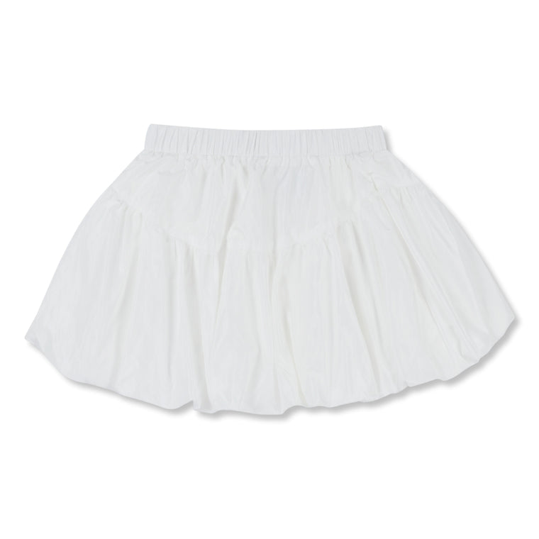 NEUTRAL SOCIETY BUBBLE MINI SKIRT-WHITE