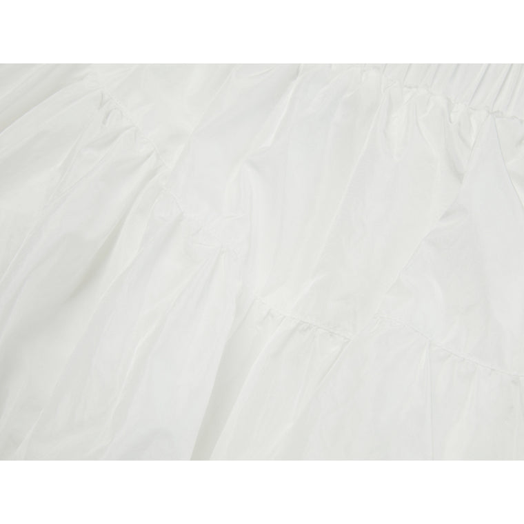NEUTRAL SOCIETY BUBBLE MINI SKIRT-WHITE