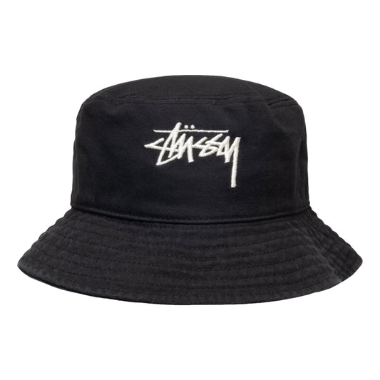 STUSSY BIG STOCK BUCKET  HAT-BLACK
