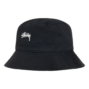 STUSSY BUCKET HAT STOCK-BLACK