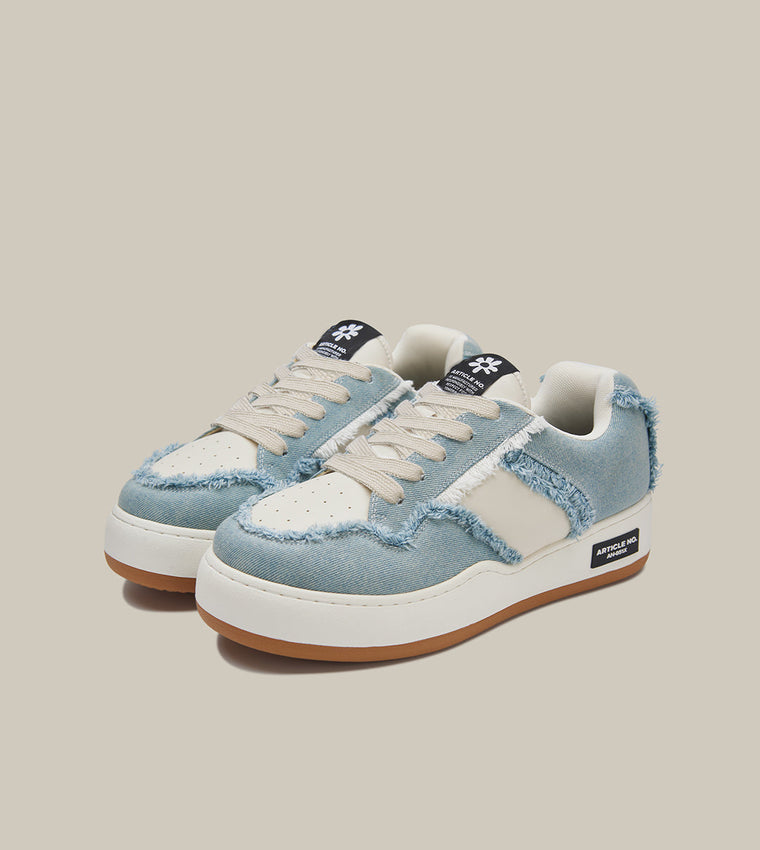 ARTICLE NO. BURGER LOW-TOP SKATE SNEAKERS-DENIM