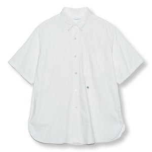 Nanamica BUTTON DOWN WIND S/S SHIRT-WHITE