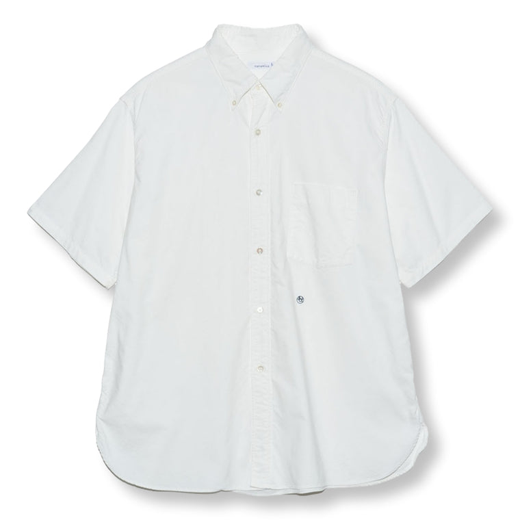 Nanamica BUTTON DOWN WIND S/S SHIRT-WHITE