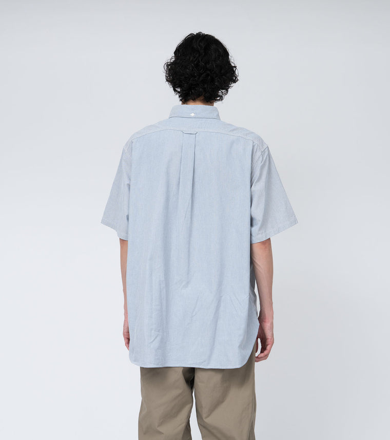 Nanamica BUTTON DOWN WIND S/S SHIRT-WHITE
