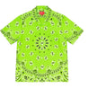 SUPREME BANDANA SILK SS SHIRT-GREEN